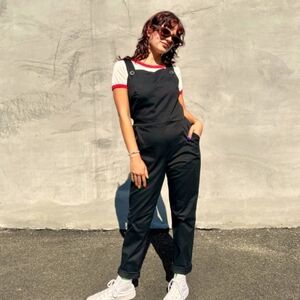 Nooworks Black Jumpsuit Classic Twill Overalls XL Pockets